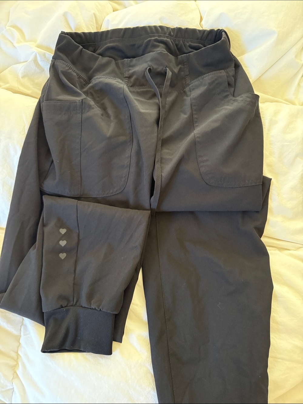 HeartSoul Women's Black Scrub Jogger Pants